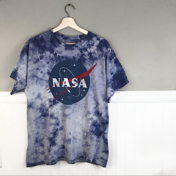 Nasa Space Blue Tie Dye Medium Shirt 